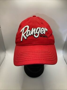 Ranger Boats Hat Cap Red Embroidered Strapback Script Logo OG Ranger